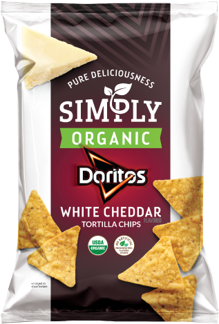 Tortilla Clipart Dorito - Doritos Organic White Cheddar (334x483), Png Download