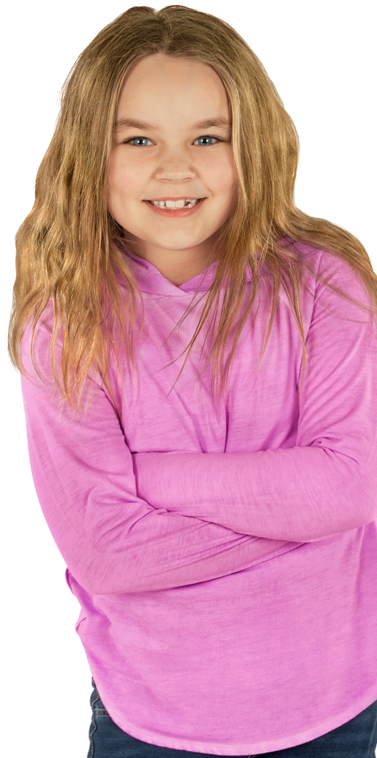 Happy Blonde Girl - Girl (377x758), Png Download