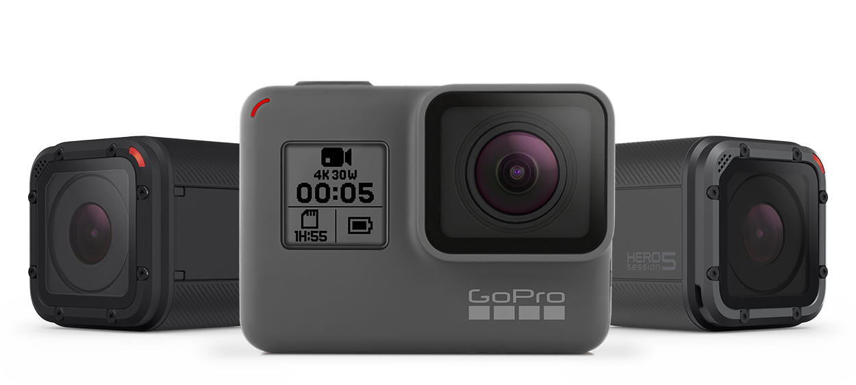 Meet The Hero5 Family - Gopro Hero 5 Black Accessories (1250x562), Png Download