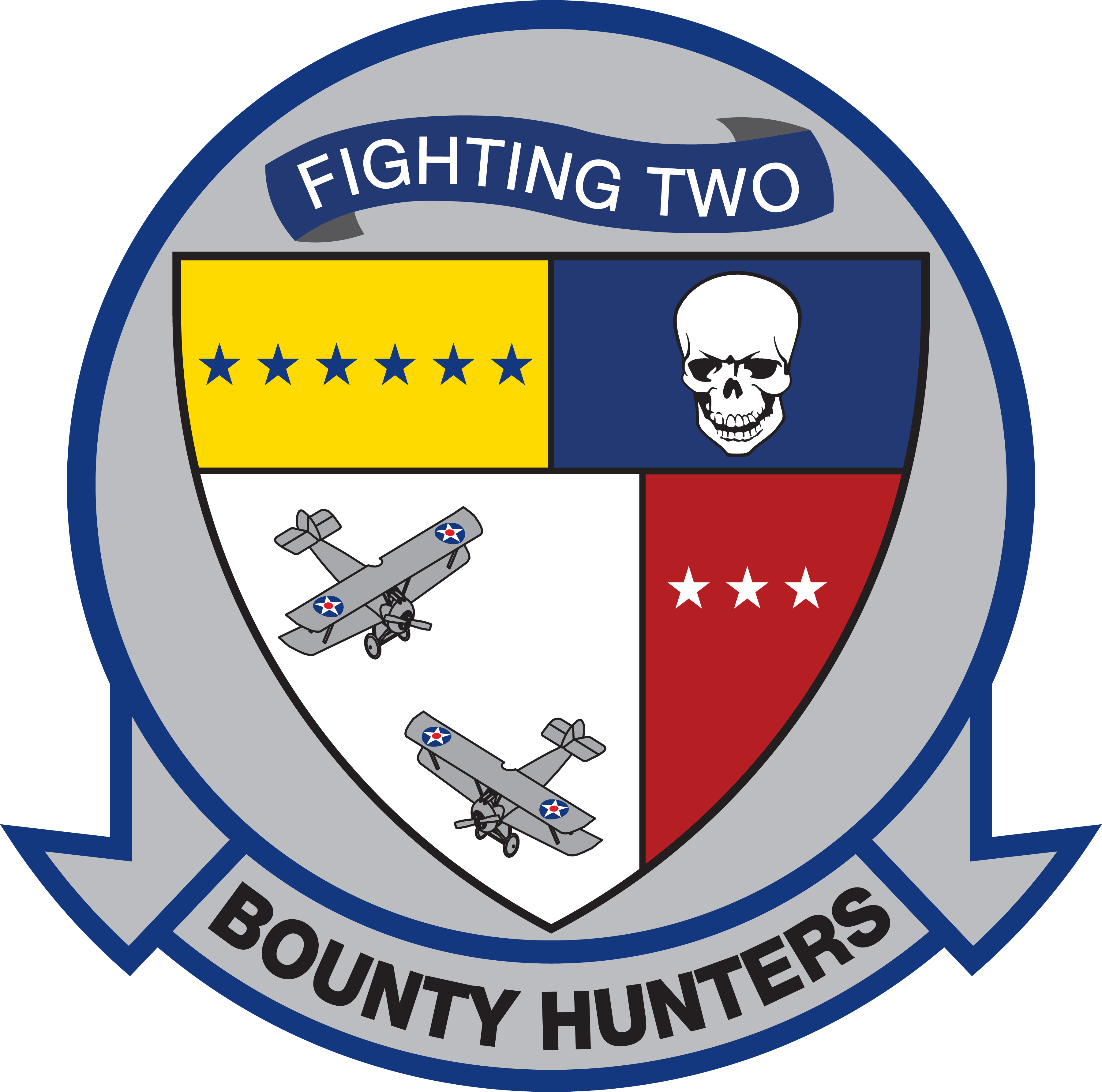 Fighter Squadron 2 Insignia 1973 - Vfa 2 Bounty Hunters Logo (3600x3566), Png Download