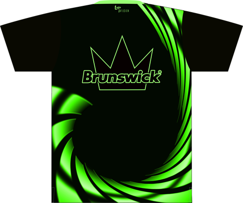Brunswick Black/green Swirl Express Dye Sublimated - Green (500x418), Png Download