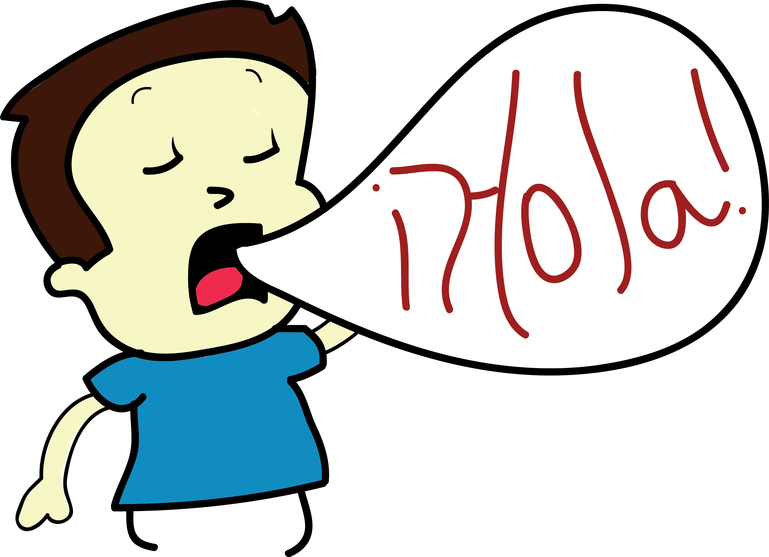Talking And Hola - Speaking Spanish Clipart (2659x1925), Png Download