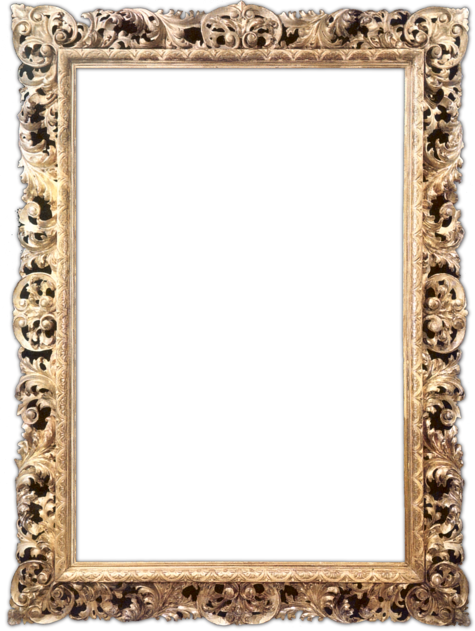 Digital Scrapbooking Frames Png Free Library - Gold Frames (1658x2182), Png Download