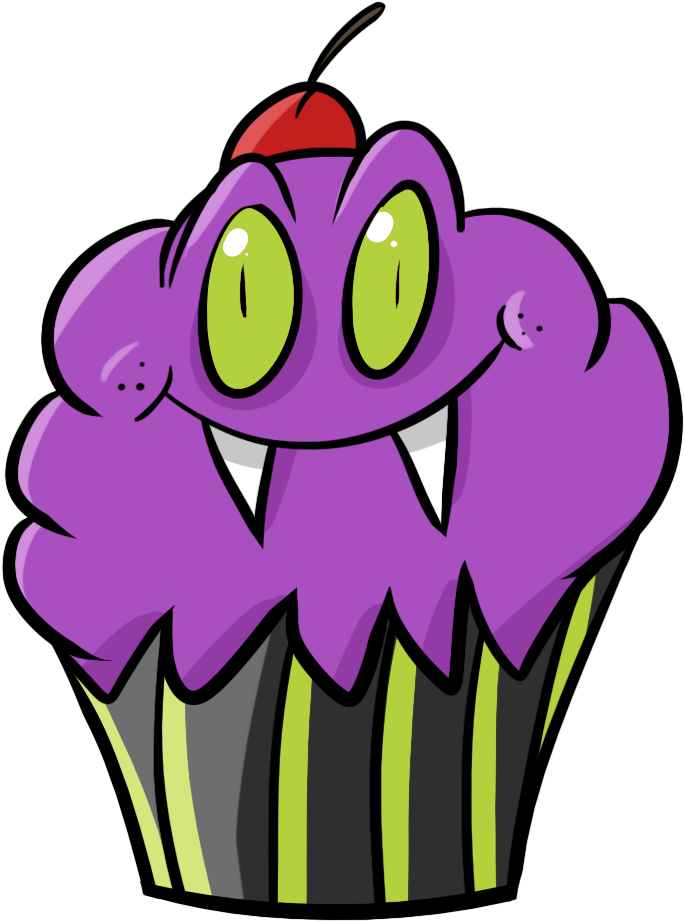 Vampire Cupcake Clip Art - Halloween Birthday Clipart (785x964), Png Download