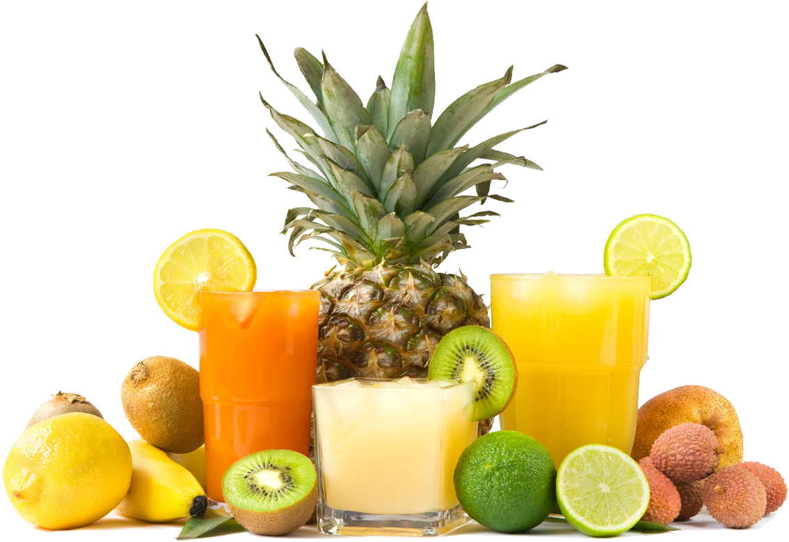 Fruits And Juices Png (1134x780), Png Download