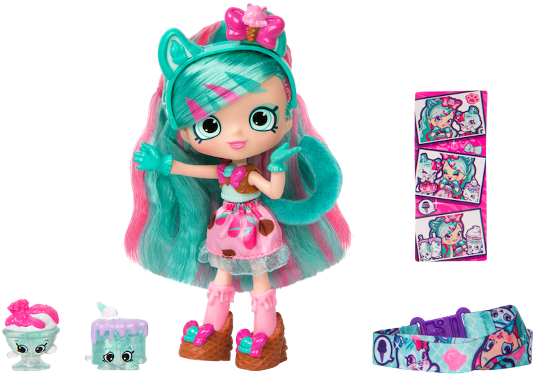 Shopkins Season 9 Wild Style Shoppies Peppa Mint - Shopkins Wild Style Shoppies (807x618), Png Download
