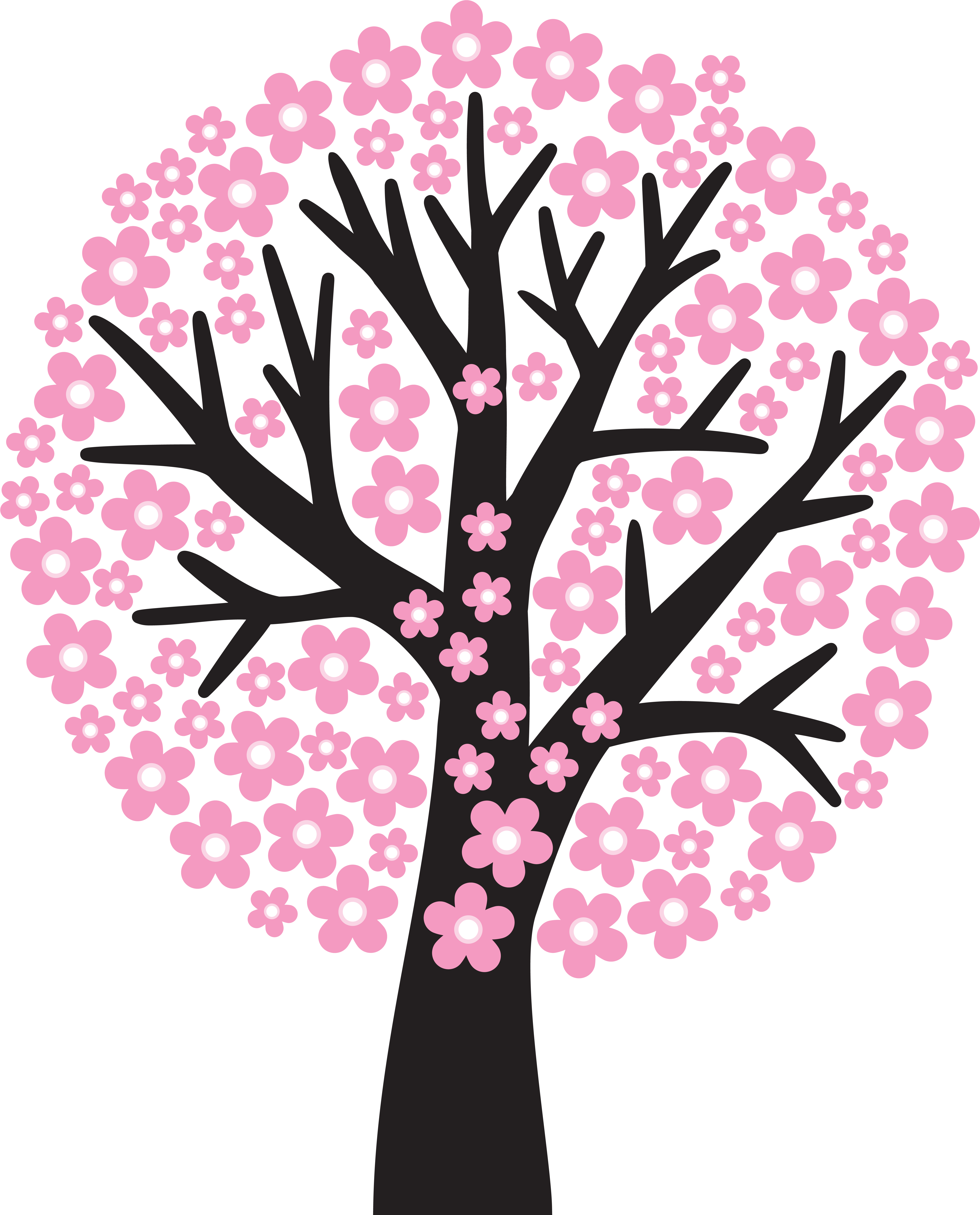 Sakura Png - Spring Tree In Bloom Png (5992x7407), Png Download