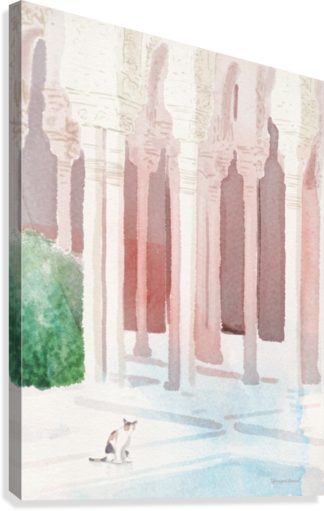 Lions' Courtyard Canvas Print - Curtain (324x511), Png Download