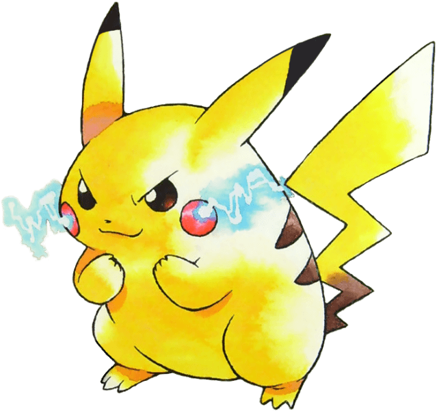 #pikachu Y 2 From The Official Artwork Set For #pokemon - Pokemon Yellow Gameboy Color Gbc (639x600), Png Download