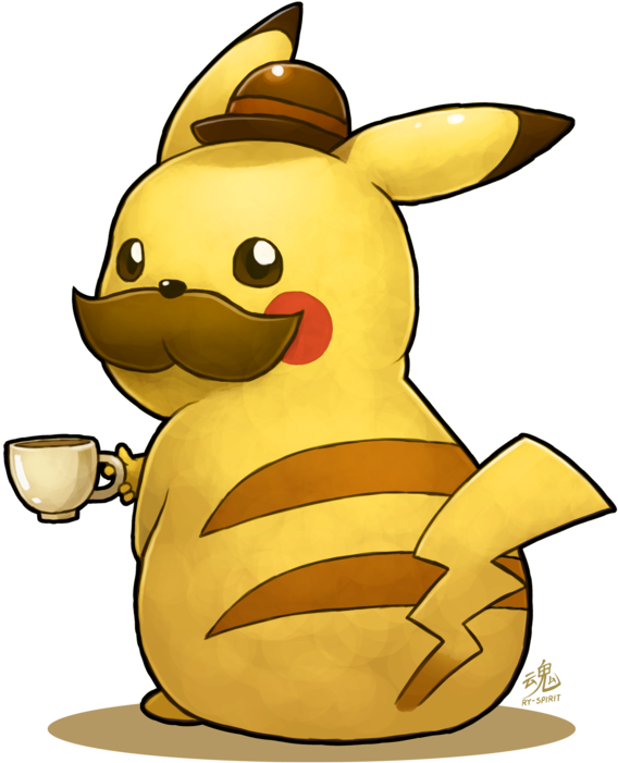 What Other Pikachu Dress Up Would Be Fun To Draw By - Pikachu Gentleman (600x717), Png Download