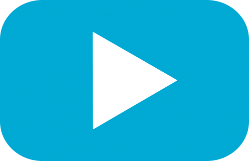 Videos,multimedia,social Networks,social - Light Blue Play Button (500x323), Png Download