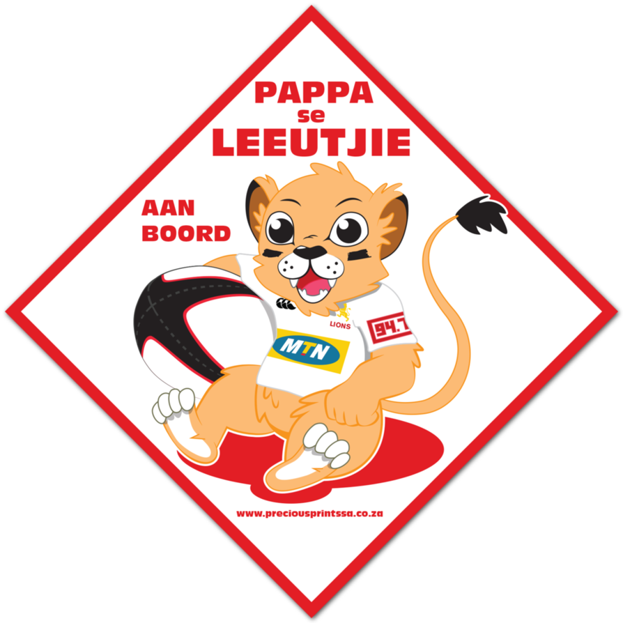 Baby On Board Lions By Branchdesigns Deviantart - Cartoon (894x894), Png Download