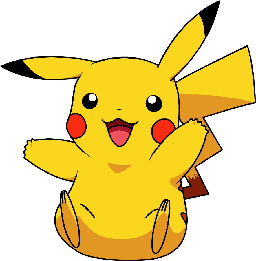 A Cute Orange Cat Lying On Its Back - Fathead Pokemon Pikachu Vinyl Decals (1026x913), Png Download
