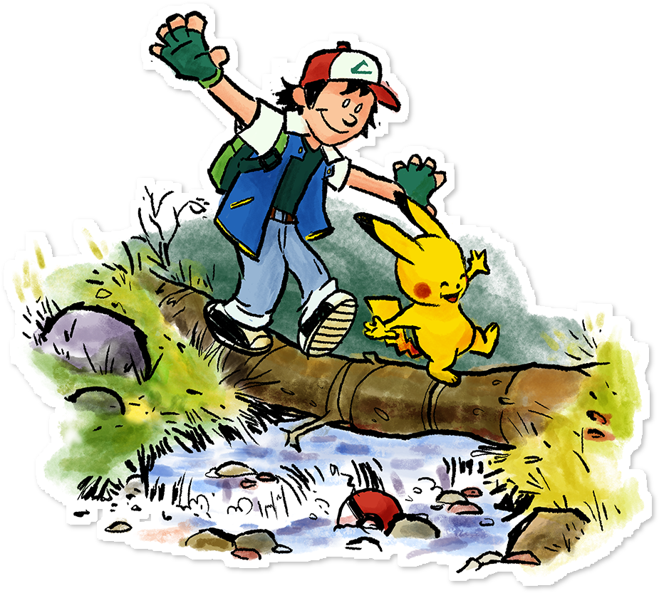 Adesivo Ash & Pikachu De Rafael Bastosna - Pikachu (962x962), Png Download