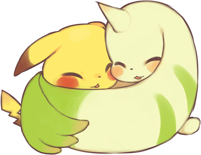 Pikachu Clipart Translucent Background - Terriermon And Pikachu (741x594), Png Download