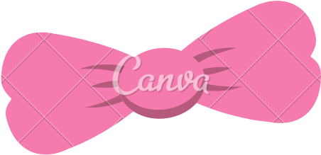 Pink Bow Icon - Canva (550x550), Png Download