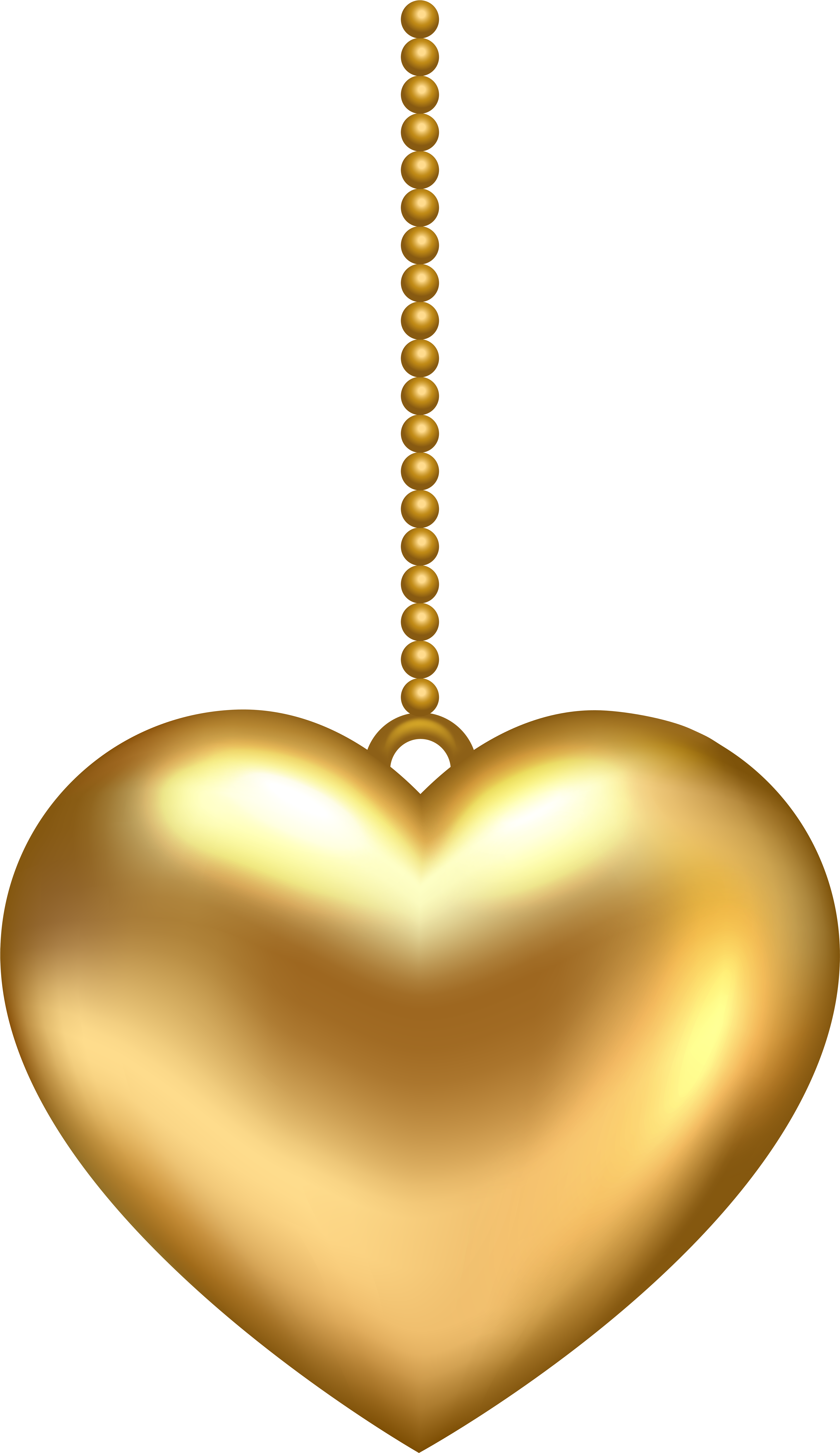 Transparent Golden Heart Png (4636x8000), Png Download