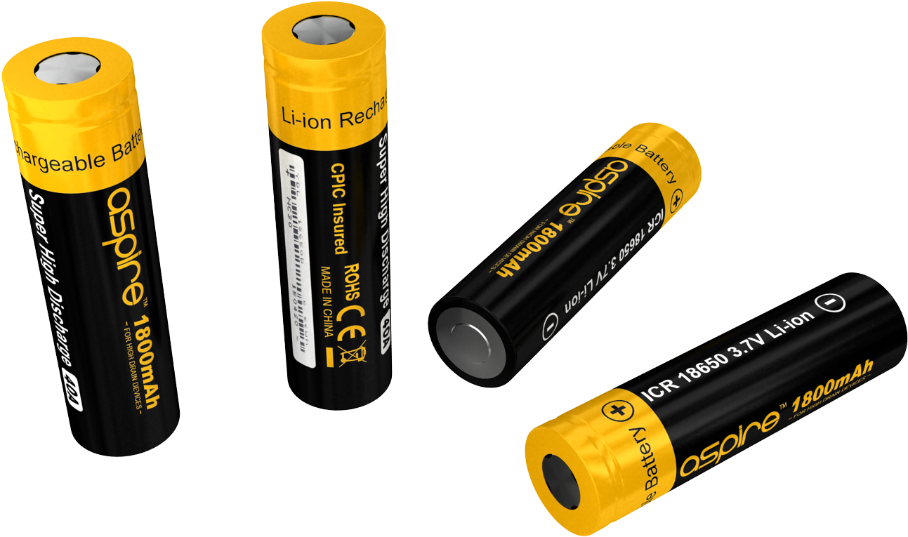 Battery Png Transparent - Aspire Battery (1800x976), Png Download
