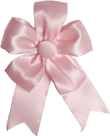 Pink Ribbon Bow Png - Satin (413x500), Png Download