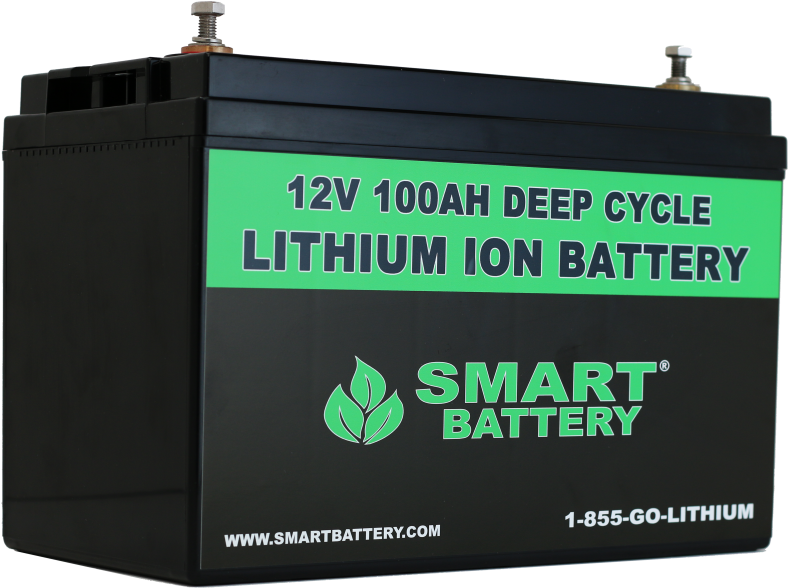 12v 100ah Deep Cycle Lithium Ion Battery - Smart Battery 12v 100ah Lithium Ion Battery (800x721), Png Download