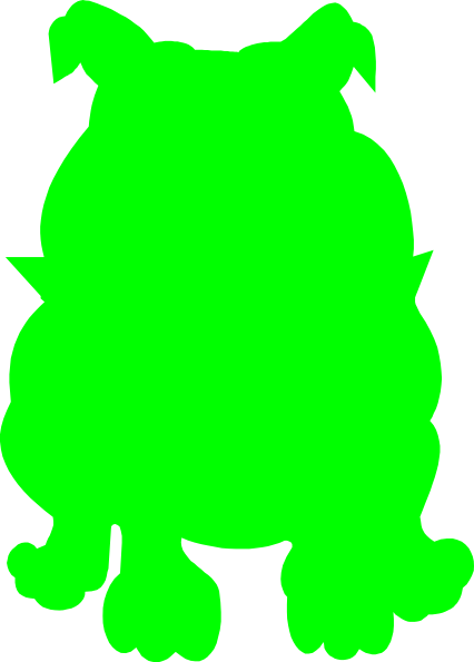 How To Set Use Green Bulldog Clipart (426x595), Png Download