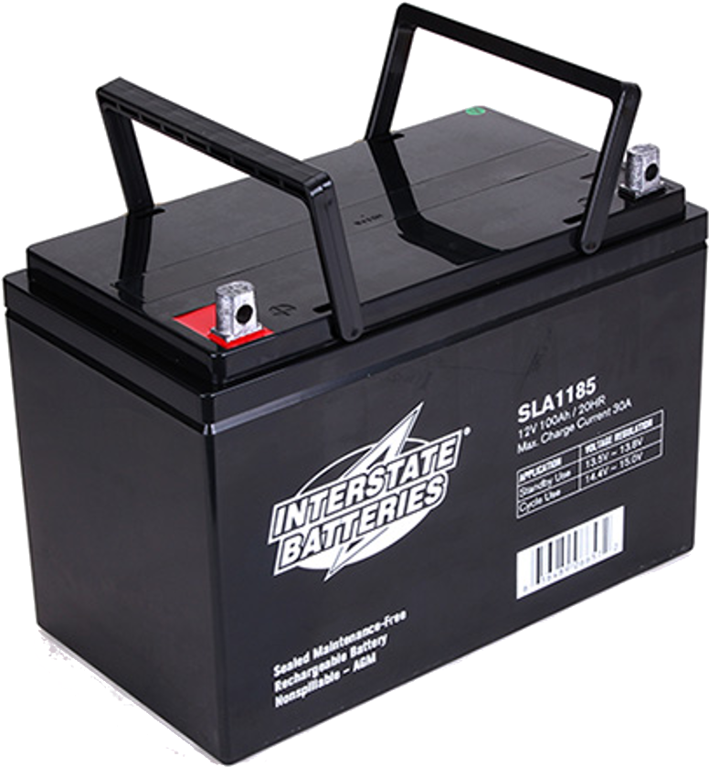 12v 100 Ah Sealed Lead Acid - Electric Battery (860x860), Png Download