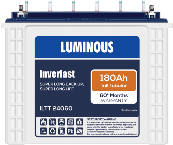 Inverlast - Iltt - Luminous 180ah Battery Price (672x672), Png Download