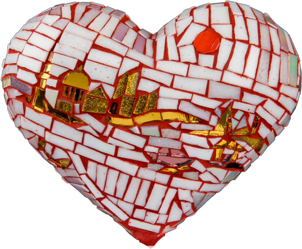 “golden - Heart (1024x861), Png Download