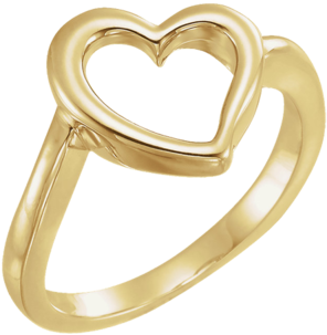 Stuller 50698 307101 P Open Heart Ring Size 7 12 25 (400x400), Png Download