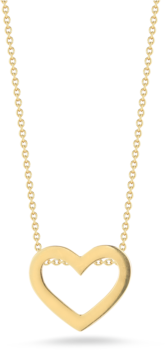 Roberto Coin Tiny Treasures 18k Yellow Gold Heart - Heart Pendant Gold (1600x1600), Png Download