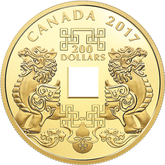 25 G Pure Gold Coin - Canadian Silver Rooster Coin (570x570), Png Download