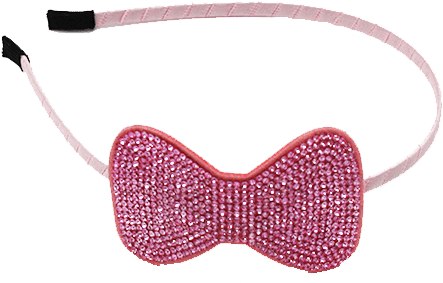 Chicky Swag Rhinestone Bow Headband - Bandeau (800x800), Png Download