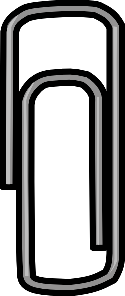 Paper Clip 2 Svg Clip Arts 252 X 595 Px (252x595), Png Download