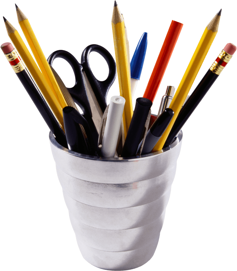 Office Supplies Pot - Stationary Logo In Png (1200x1200), Png Download