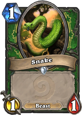 Snake - Hearthstone 1 1 Snake (307x465), Png Download