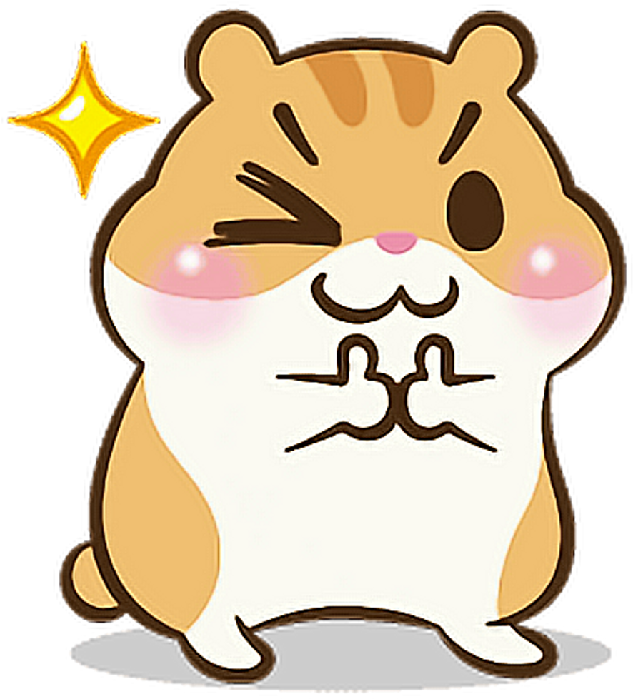 Image Black And White Hamster Animals Cute Kawaii Tumblr - Chibis Kawaii Hamster (1024x1024), Png Download