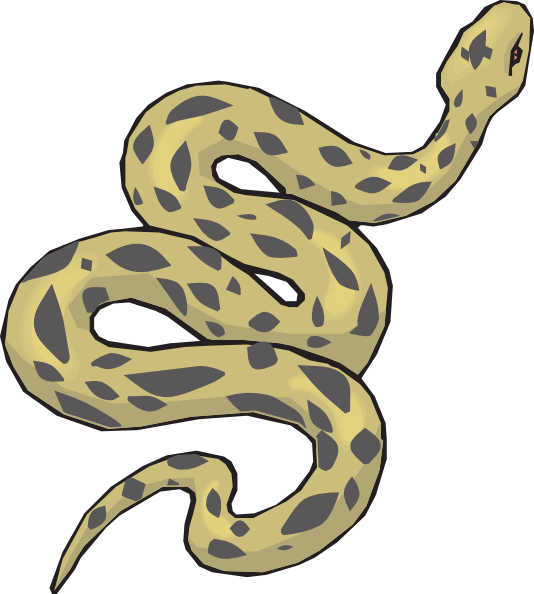 Slithering Yellow Snake Svg Clip Arts 534 X 594 Px (534x594), Png Download