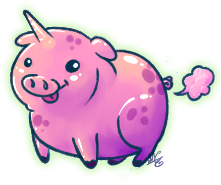 Pug Comics - Pig Tumblr Png (452x375), Png Download
