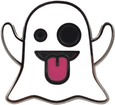 Ghost Emoji Pin - Ghost Emoji Pin – Enamel Pin For Your Life (600x600), Png Download
