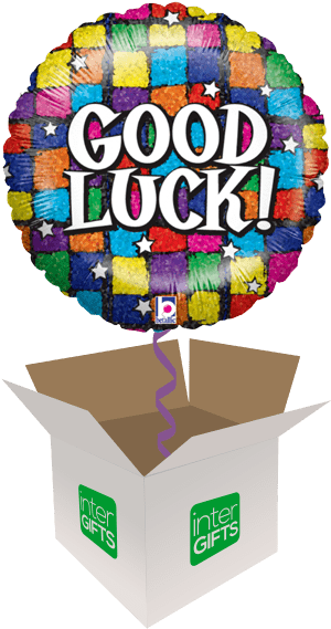 Mosaic Good Luck - 18 Inch Good Luck Squares Foil Balloon (1) (568x568), Png Download
