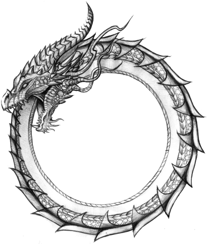 Ouroboros Transparent Serpiente - Jormungandr Tattoo (762x787), Png Download