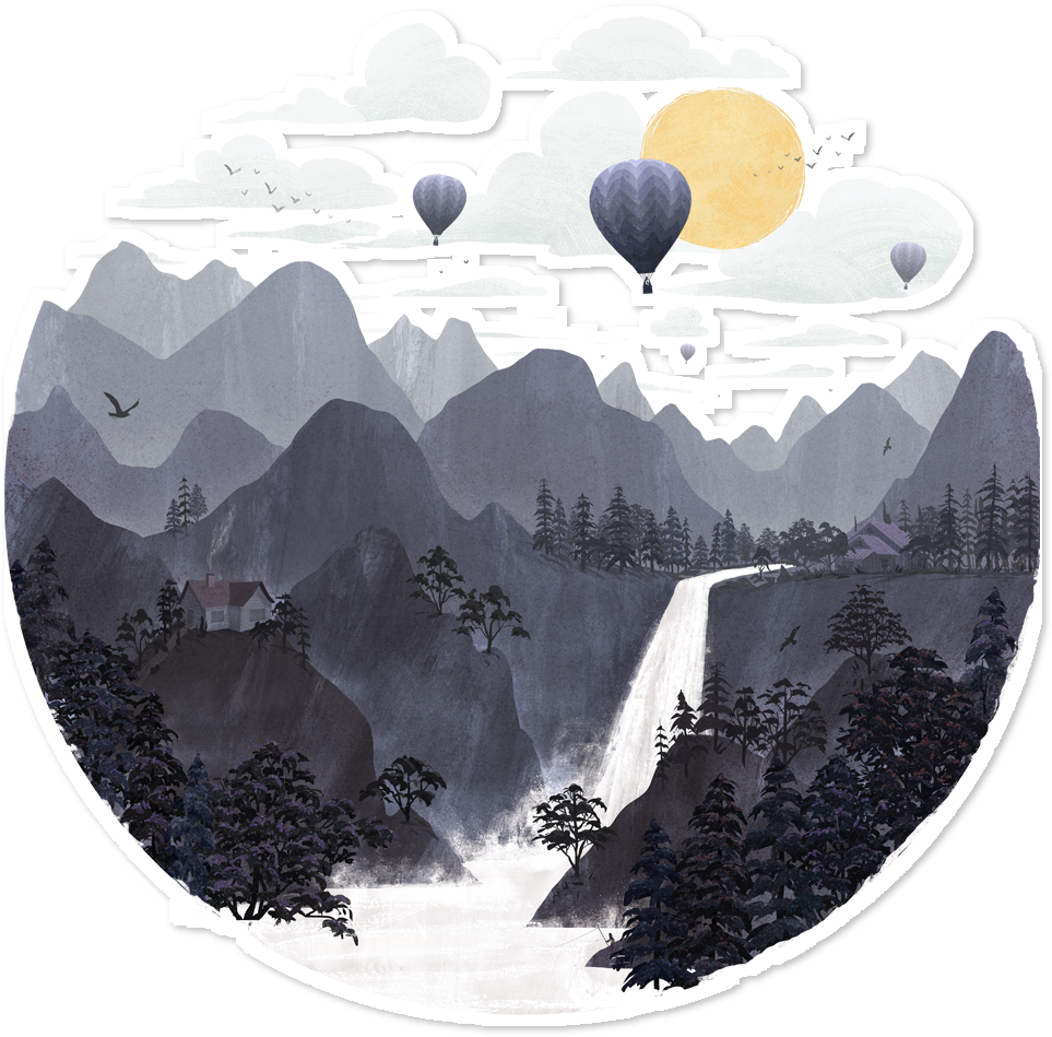 Adesivo Roundscape Ii De @filgouvea - Roundscape Ii Throw Pillow Cover With Insert (16" X (962x962), Png Download
