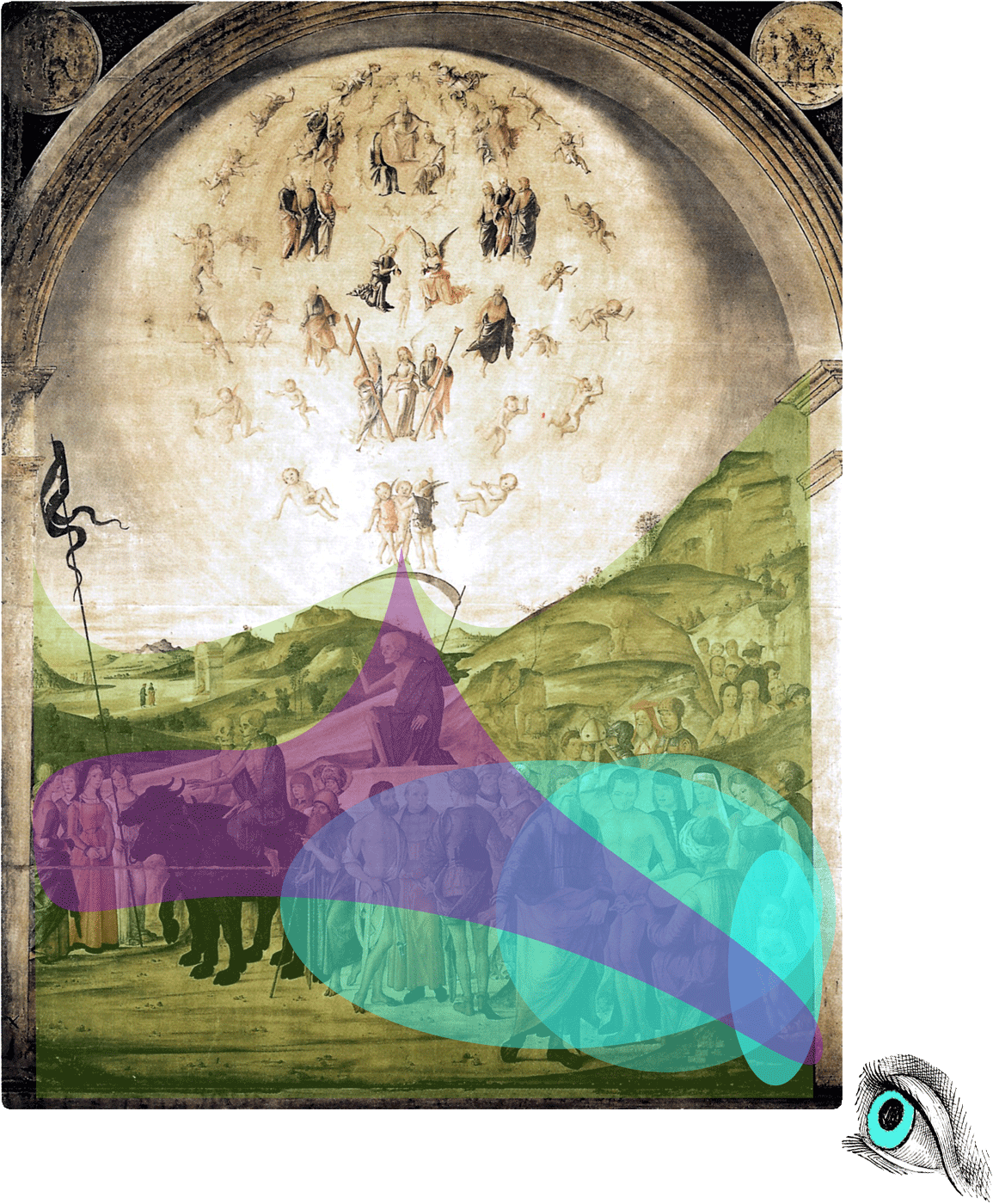 The Light Blue Is The Entry Point, The Ground Of The - Triumph Of Death (1181x1417), Png Download