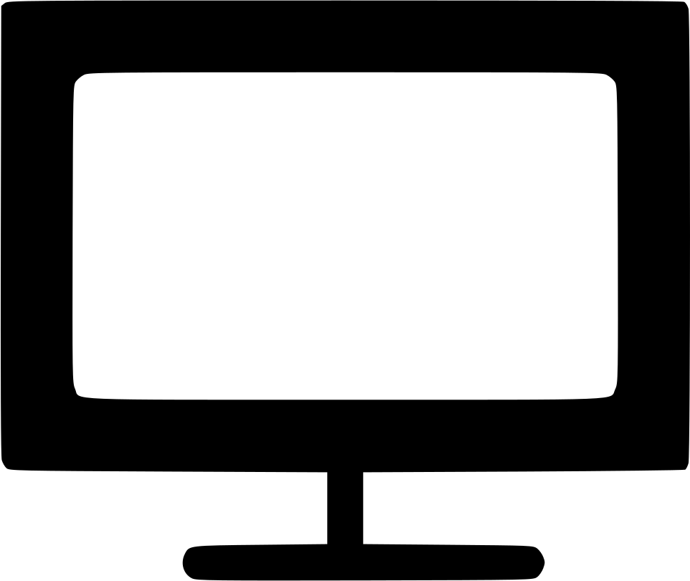 Flat Screen Tv - Computer Svg (981x826), Png Download