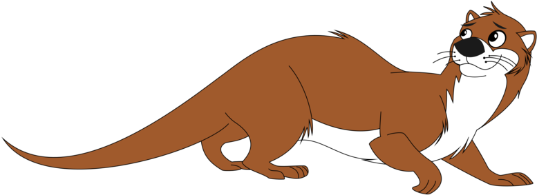 Austin The Otter By Heroicbrony On Deviantart Jpg Black - Imagen De Una Nutria En Dibujo Animado (900x461), Png Download