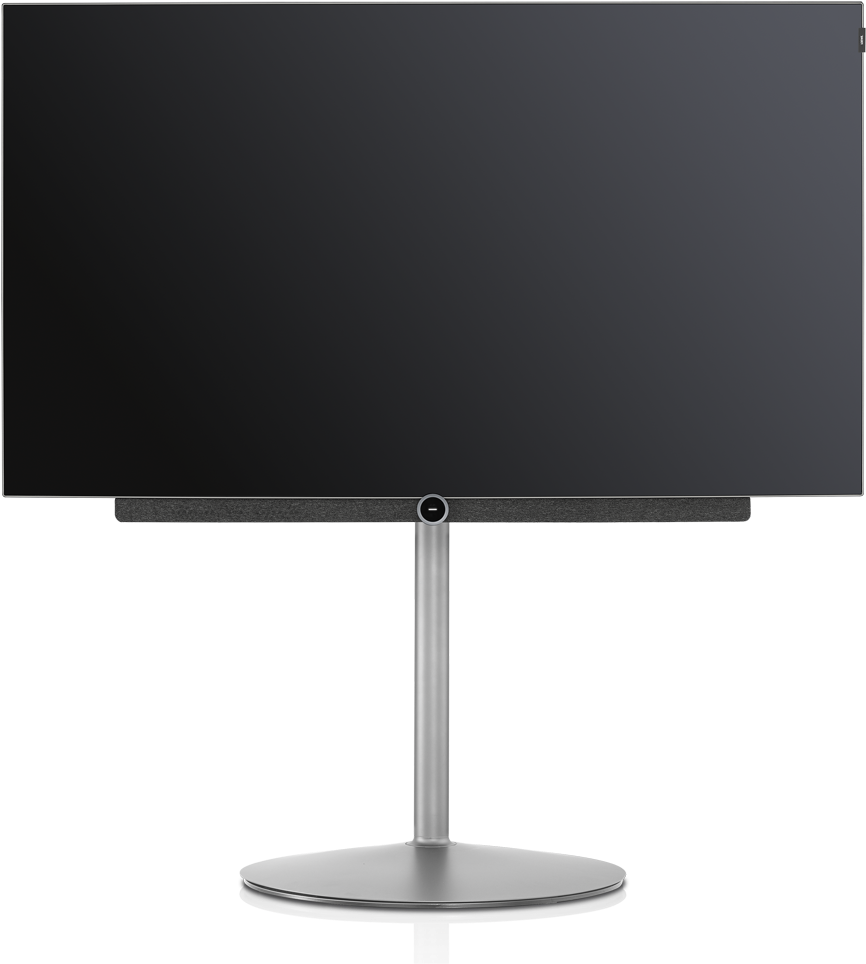 Bild3 55 Oled With Floor Stand Plate Graphitgrau Frontal - Television Set (1000x1000), Png Download