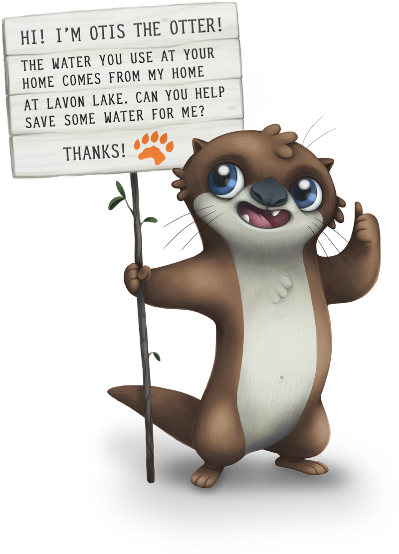 I'm Otis The Otter My Den Is Near Lavon Lake, - Hi Otter (800x1111), Png Download