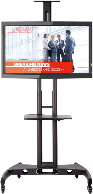 Awesome Portable Tv Stand School Monitor Stand On Wheels - Tv Stand Png (645x906), Png Download