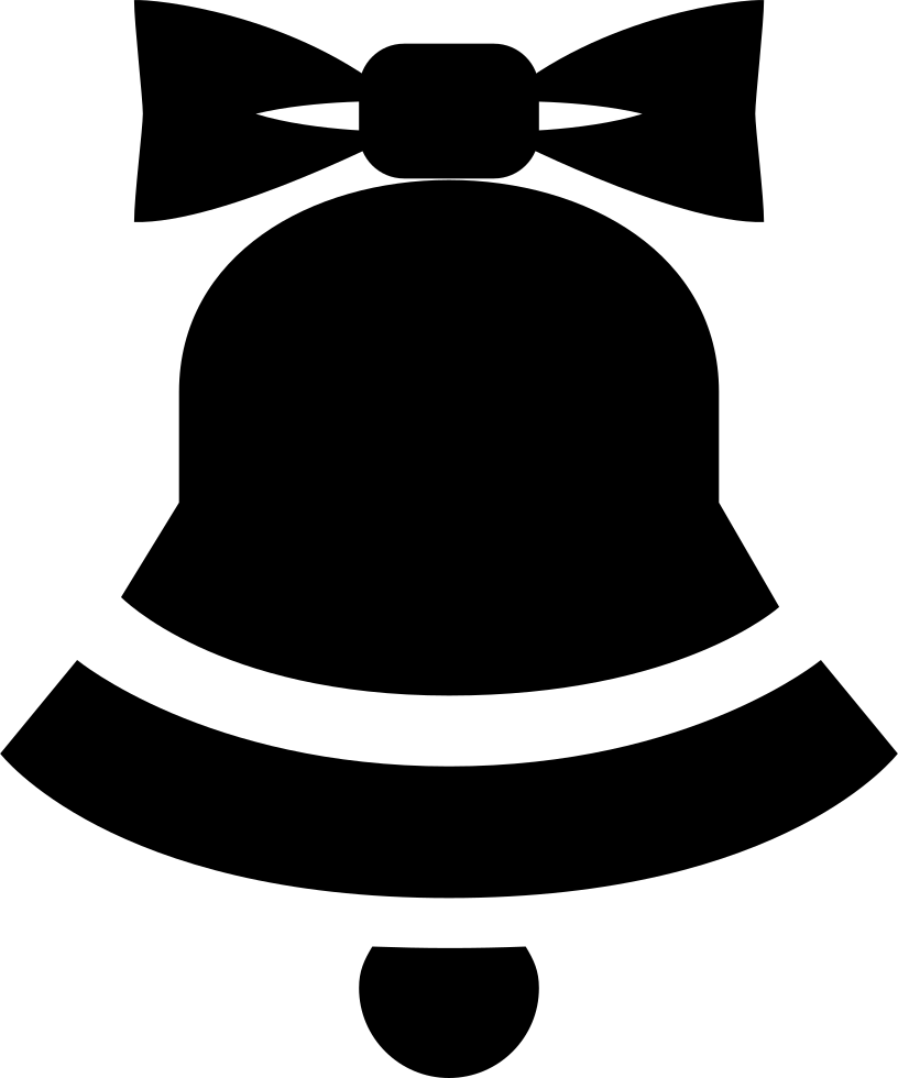 Jingle Bell - - Christmas Bell White Icon (816x980), Png Download