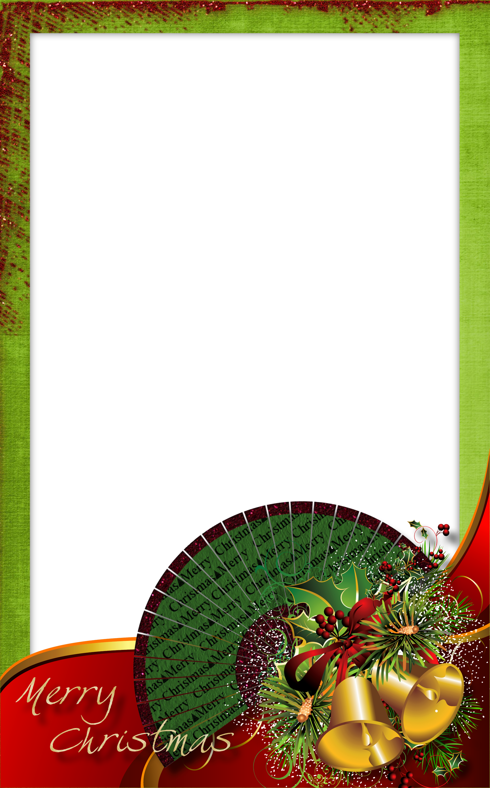 Green Christmas Transparent Png Photo - Christmas Transparent Frame Png (1700x2733), Png Download